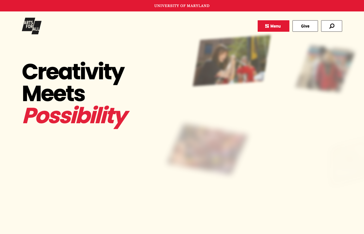 Arts for All — University of Maryland